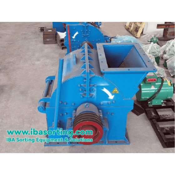 Special crusher for incineration bottom ash